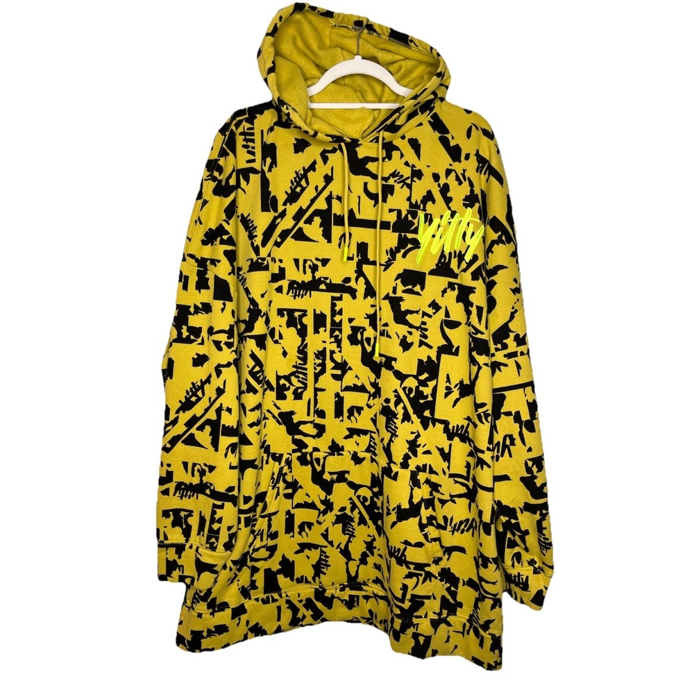 Yitty Major Label Oversized Hoodie Size 3X Graphic Lizzo Pinup Silhouette Yellow